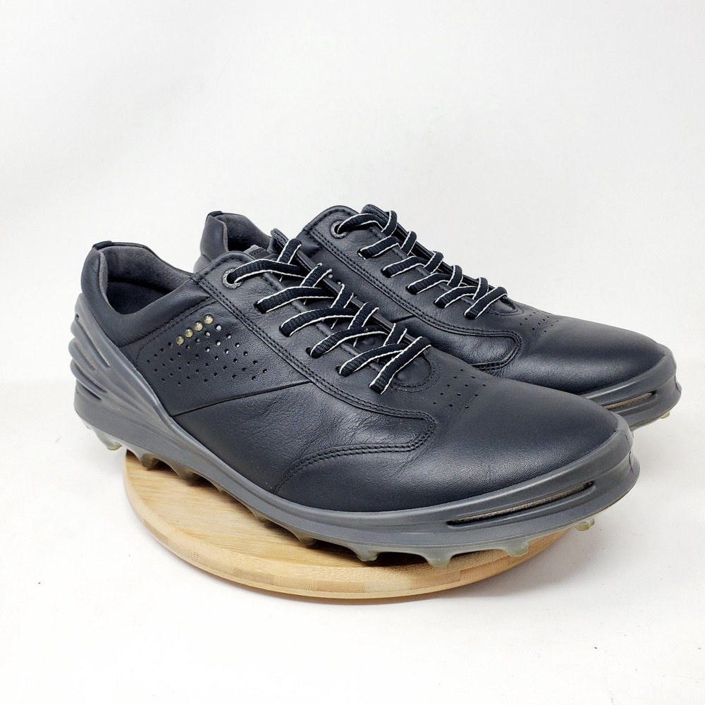 ECCO Cage Pro Golf Shoes Mens 43 Shoes Black Leather Hydromax Spikeless Sneaker - Picture 6 of 13